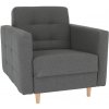 Tempo Kondela Celočalúnené kreslo, tmavosivá látka, AMEDIA