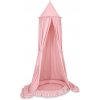 lovel Bavlnený baldachýn + okrúhle hniezdo - Pudrovo ružový