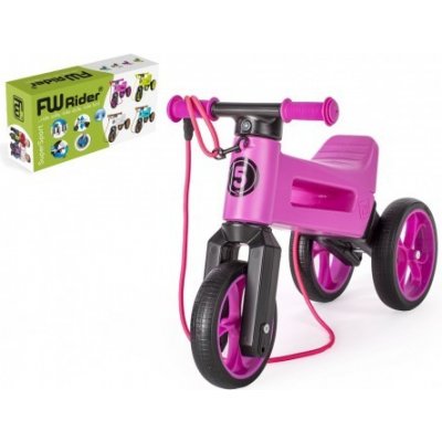 FUNNY WHEELS Rider SuperSport fialová 2v1+popruh 28/30cm