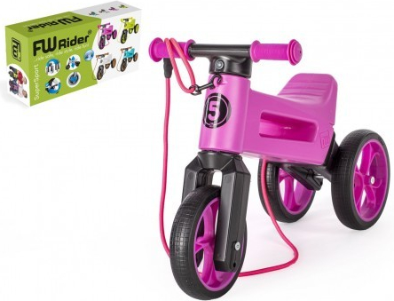 FUNNY WHEELS Rider SuperSport fialová 2v1+popruh 28/30cm