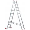 Hliníkový dvojdielny výsuvný rebrík VENBOS HOBBY, 2x10 priečok, 4,5 m