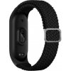 eses Tkaný elastický remienok pre Xiaomi Mi Band 3, 4, 5 a 6 - Čierny