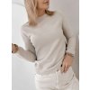Fashionweek Dámsky sveter s okrúhlym výstrihom UB-HARTFIELD Farba: Béžová, Veľkosť: Universal