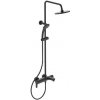 Ideal Standard Cerafine O - Sprchový set s vaňovou batériou, priemer 20 cm, 1 prúd, čierna BC525XG