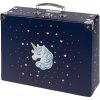 Skladací školský kufrík BAAGL Unicorn Gold s kovaním