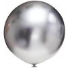 Latexový balón chrómový 45cm - strieborný