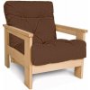 Marior HOME MEXICO Armchair (kreslo z buku) 105 / 140x75x83 cm brown neošetřené (bez oleja, bez laku)