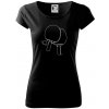 Rakety na stolný tenis jedným ťahom - Dámske tričko Pure - M ( Čierna )