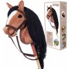 Kôň na tyči Hobby Horse HOPPIHORSE tmavohnedý