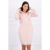 šaty Brooklyn MI62095 tmavo pudrovo ružové
