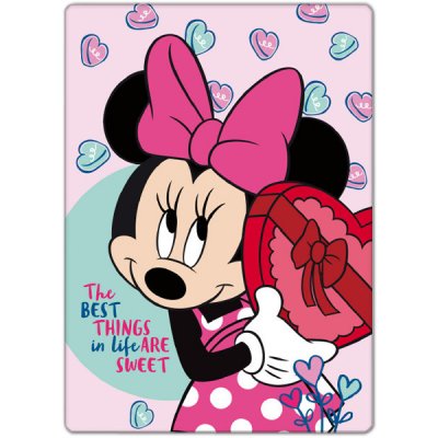 BrandMac Detská deka Minnie Mouse Hearts