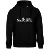 Evolution of man (Enduro) - Oversized mikina dámská Moon - kratšia + širšia - S ( Čierna )