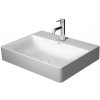 Duravit DuraSquare - Umývadlo, 60x47 cm, bez prepadu, s otvorom na batériu, DuraCeram, biela 2353600041