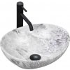 REA - Umývadlo na dosku Sofia Stone Marble 41x34,5 REA-U9908