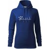 EKG šípky - Mikina dámská Cape s kapucí - 2XL ( Kráľovská modrá )