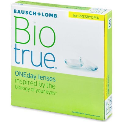 Bausch & Lomb Biotrue ONEday for Presbyopia (90 šošoviek) Dioptrie: -8.50, Zakrivenie : 8.60, Priemer: 14.2, Add power: High (+1.75 - +2.50)
