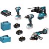 MAKITA Súprava AKU náradia DGA504+DHR243+DHP489+DTD173 Li-ion LXT 18V/5,0Ah DLX4195JX1