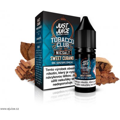 Just Juice Salt liquid - 10ml / 20mg Tobacco Sweet Cubano