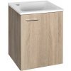 AQUALINE ZOJA / KERAMIA FRESH 40 x 32 x 50cm skrinka pod umývadlo závesná, dub platin, 51048DP