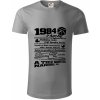 1984 v kocke - Tričko z organickej bavlny - M ( Starostrieborná )