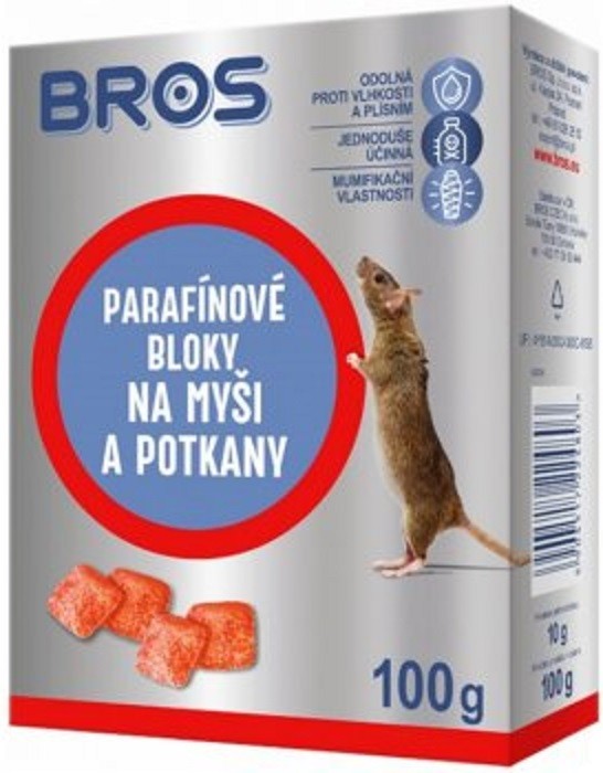 Bros Na myši a potkany parafínové bloky 100 g