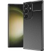 Techsuit CarbonFiber kryt na Samsung Galaxy S23 Ultra – čierny