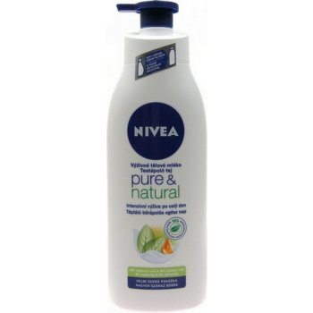 Nivea Pure & Natural výživné telové mlieko pre veľmi suchú pokožku 400 ml