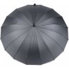 Velký rodinný vystřelovací deštník - 3 šedá proužky