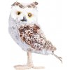 Dekorácia sova stojacia šedá, 18cm