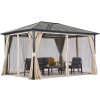 Moderný záhradný altánok Santiago Premium 4x4m Garden Point béžový