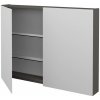 Dreja Dvojdverová zrkadlová skrinka PREMIUM GA2E 100 - N06 Lava