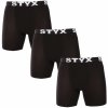 3PACK pánske boxerky Styx long športová guma čierne (3UN960) L 120 dní na výmenu alebo vrátenie tovaru!