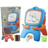 Lean Toys Obojstranná magnetická Tabuľa na kriedy a fixky modrá