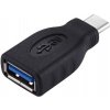 Adaptér OEM USB-C/male - USB3.0 A/female , OTG, čierna