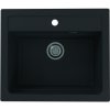 Alveus ATROX 30 kuchynský granitový drez so sifónom 59x50 - G-91 Black, spodná montáž 1131996ST