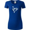 Husľový kľúč srdce - Dámske tričko z organickej bavlny Origin (GOTS) - 2XL ( Kráľovská modrá )