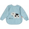 Podbradník s rukávmi Tiny Farm 6-18 m sýto modrý