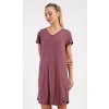 Vienetta Dámska nočná košeľa s krátkym rukávom Eliza: kakaová M