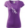 Paličky ruka - Dámske tričko Pure - 2XL ( Fialová )