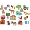 Vilac drevené magnetky farma 20 ks