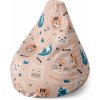 Sablio Sedací vak Pear Farebné mačičky - 70 x 95 x 15 cm