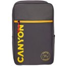 Canyon batoh na notebook palubovka do veľkosti 15,6" mechanizmus proti zlodejom 20l šedo-žltý CNS-CSZ02GY01