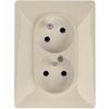 Valena Life zásuvka 2x 2P+T 16A s detskou ochranou 753286 Legrand béžová