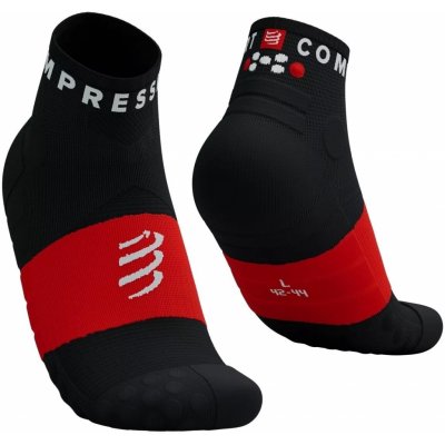 Compressport Ultra Trail Low Socks Black/White/Core Red