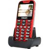 EVOLVEO EasyPhone XD, mobilní telefon pro seniory s nabíjecím stojánkem (červená barva) EP-600-XDR