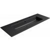GSI PURA keramické umývadlo Slim 122x46cm, 2 otvory, čierna mat SPH 8887226