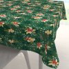 Biante Bavlnený štvorcový obrus Sandra SA-713 Vianočné cezmíny na zelenom 130x130 cm