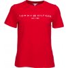 Dámske tričko Tommy Hilfiger, LOGO CREW NECK červená,biela S