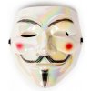 Anonymous maska – Guy Fawkes maska V for Vendetta Farba: biela