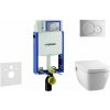 GEBERIT - Kombifix Modul na závesné WC s tlačidlom Sigma01, lesklý chróm + Tece One - sprchovacia toaleta a doska, Rimless, SoftClose 110.302.00.5 NT2